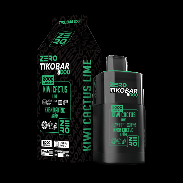 Электронка Tikobar Zero Киви Кактус Лайм 8000 Затяжек в Уфе