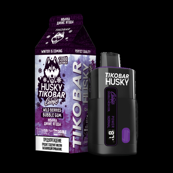 Электронка Tikobar Husky Сибирь Жвачка Дикие Ягоды 12000 Затяжек в Уфе