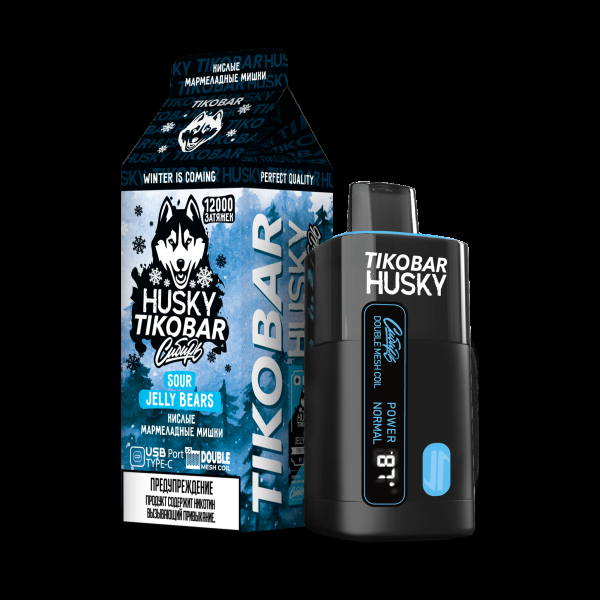 Электронка Tikobar Husky Сибирь Кислые Мармеладные Мишки 12000 Затяжек в Уфе