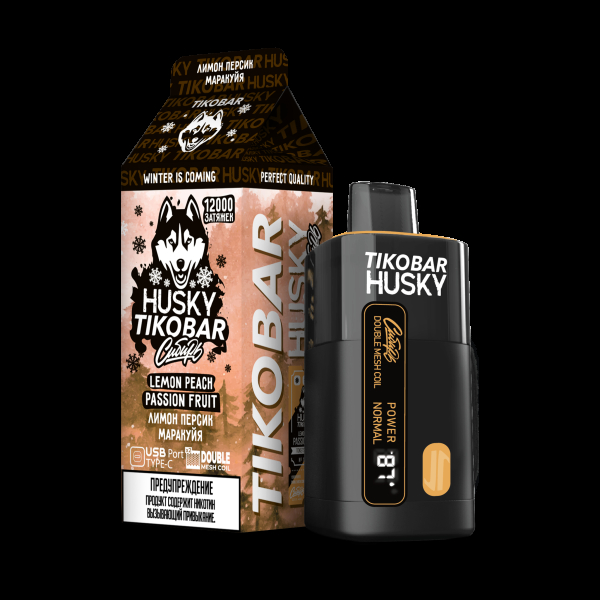 Электронка Tikobar Husky Сибирь Лимон Персик Маракуйя 12000 Затяжек в Уфе