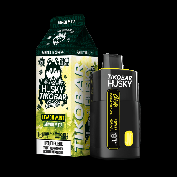 Электронка Tikobar Husky Сибирь Лимон Мята 12000 Затяжек в Уфе