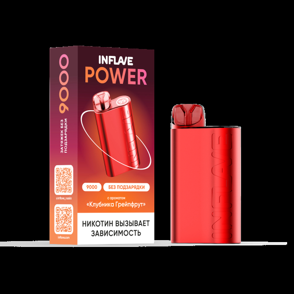Электронка Inflave Power Клубника Грейпфрут (9000 Затяжек) в Уфе