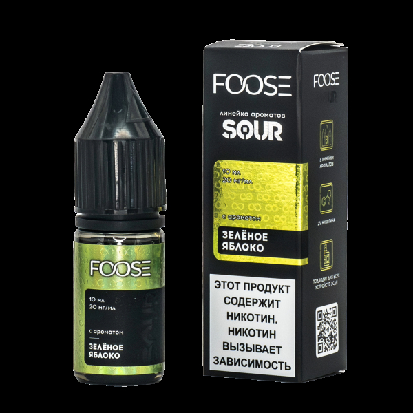 Жидкость Foose Sour Зелёное Яблоко 10 Мл в Уфе
