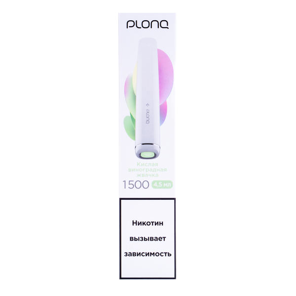 Электронка Plonq Plus Виноградная Жвачка (1500 Затяжек) 20 Мг в Уфе