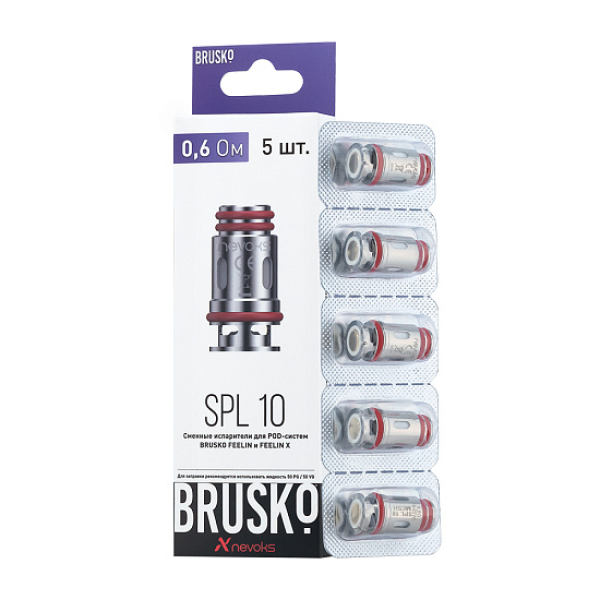 Испаритель Brusko Feelin Spl-10, 0.6 Ом, Упак. 5 Шт в Уфе