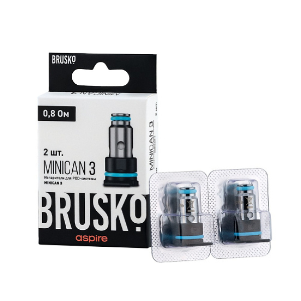 Испаритель Brusko Minican, 3, Af Mesh Coil, 0.8 Ом, Упак. 2 Шт в Уфе