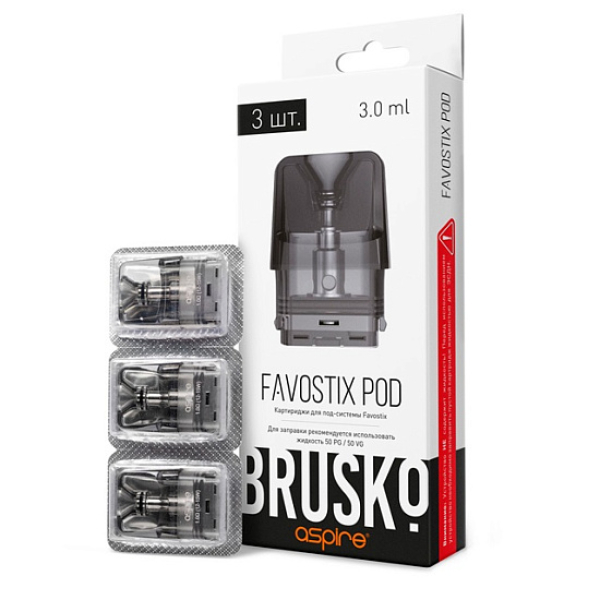 Сменный Картридж Brusko Favostix 0.6 Ом, Упак. 3 Шт в Уфе