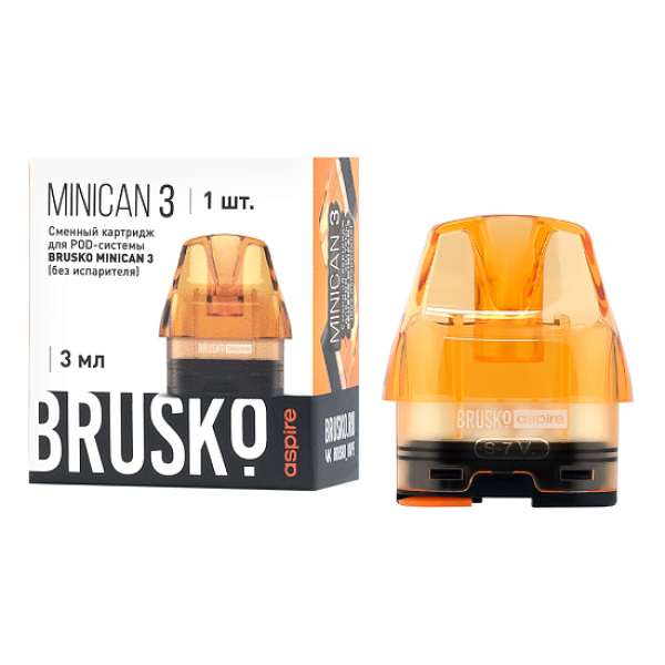 Сменный Картридж Brusko Minican 3, (Оранжевый), 3 Мл, Упак. 1 Шт в Уфе