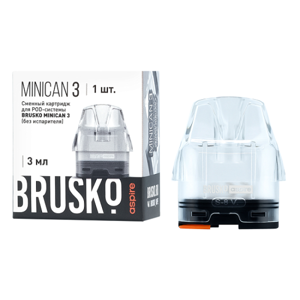 Сменный Картридж Brusko Minican 3, (Прозрачный), 3 Мл, Упак. 1 Шт в Уфе