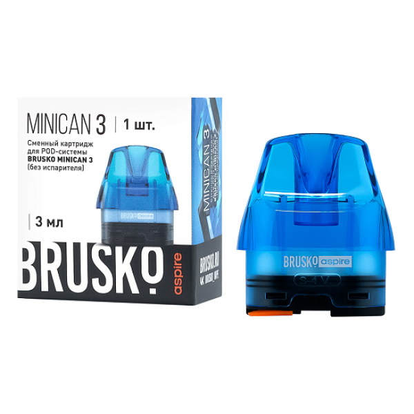 Сменный Картридж Brusko Minican 3, (Синий), 3 Мл, Упак. 1 Шт в Уфе