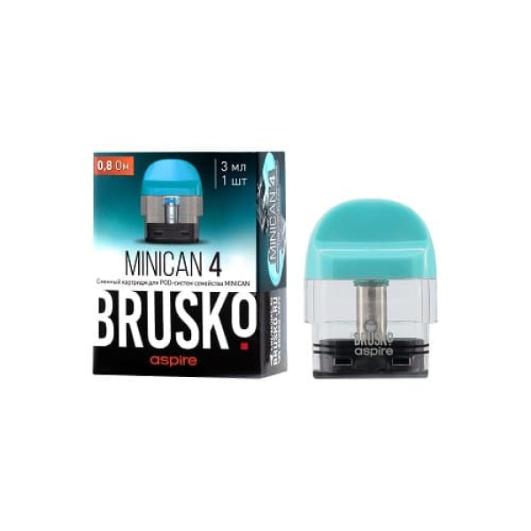 Сменный Картридж Brusko Minican 4 (3Мл) 0,8 Ом, Упак. 1 Шт голубой в Уфе