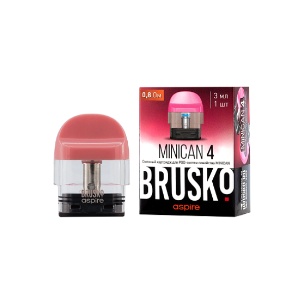 Сменный Картридж Brusko Minican 4 (3Мл) 0,8 Ом, Упак. 1 Шт розовый в Уфе