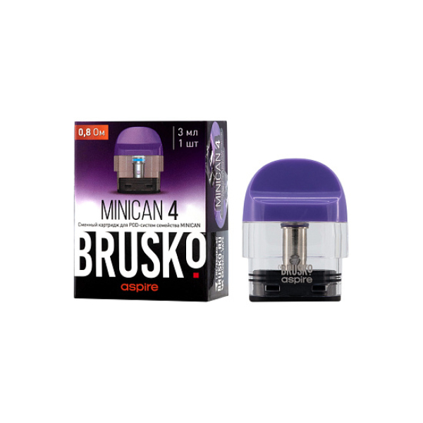 Сменный Картридж Brusko Minican 4 (3Мл) 0,8 Ом, Упак. 1 Шт синий в Уфе