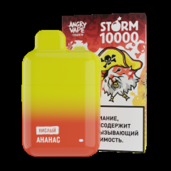 Электронка Angry Vape  Storm Ананас 10000 затяжек в Уфе