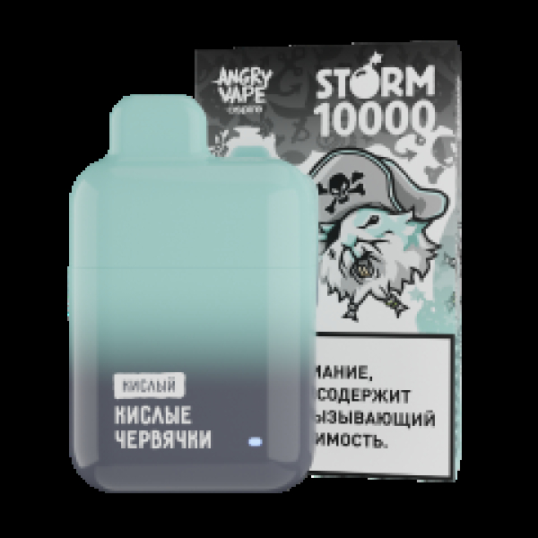 Электронка Angry Vape  Storm Кислые Червячки 10000 затяжек в Уфе