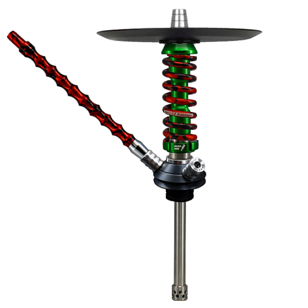 Кальян Mamay Customs Coilovers Micro Зеленый Красный Сплеш  в Уфе