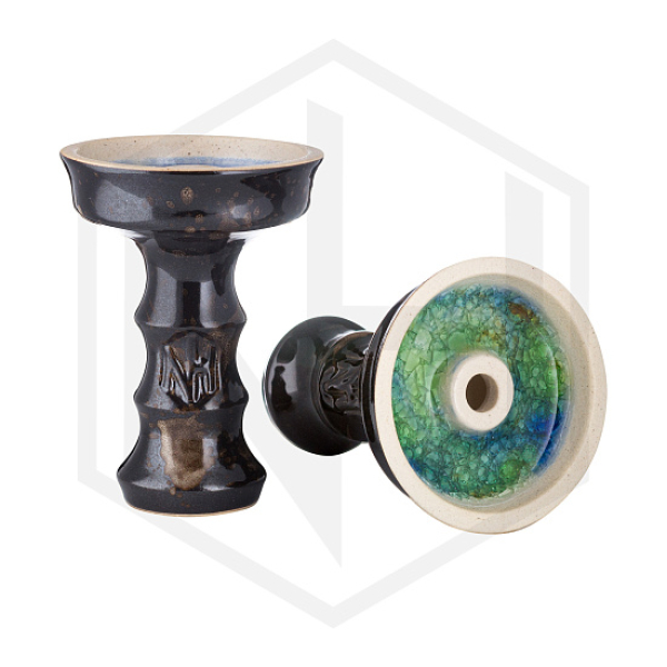 Чаша Nejn Lotus Glaze Black Черная для кальяна в Уфе