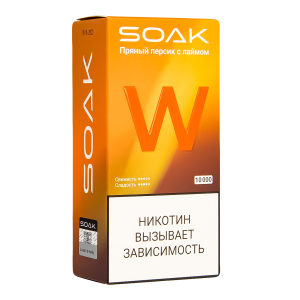 Электронная сигарета Soak W Пряный Персик С Лаймом 10000 в Уфе
