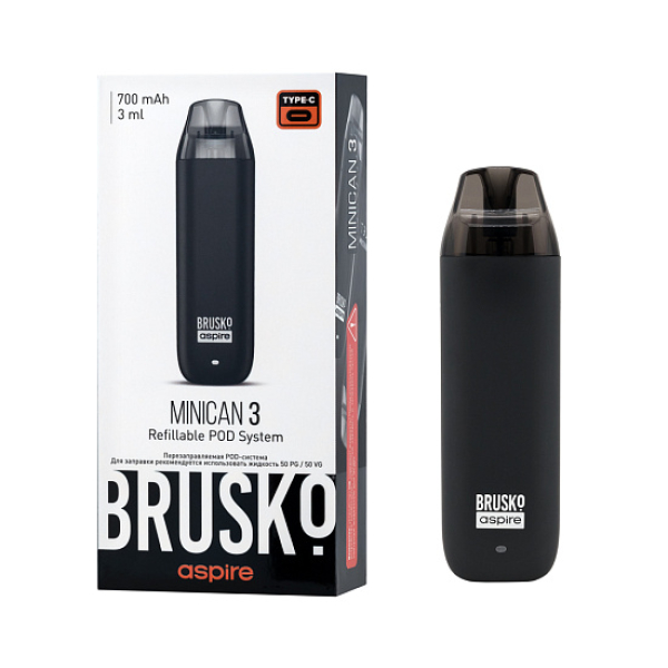 POD-система Brusko Minican 3 Чёрный в Уфе
