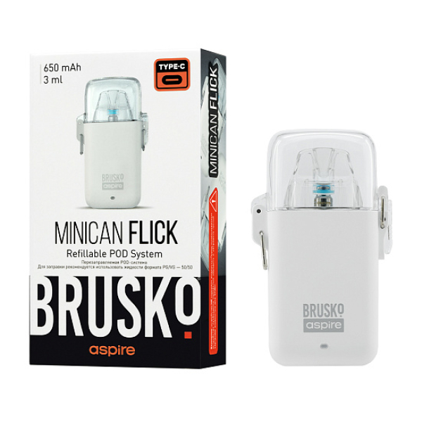 POD-система Brusko Minican Flick Белый в Уфе