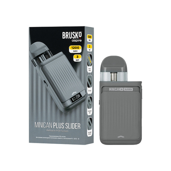 POD-система Brusko Minican Plus Slider Серый в Уфе
