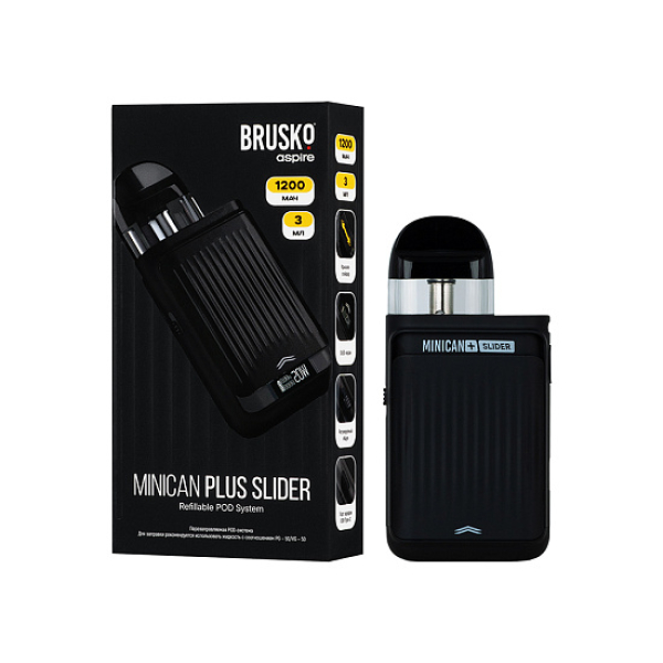 POD-система Brusko Minican Plus Slider Чёрный в Уфе