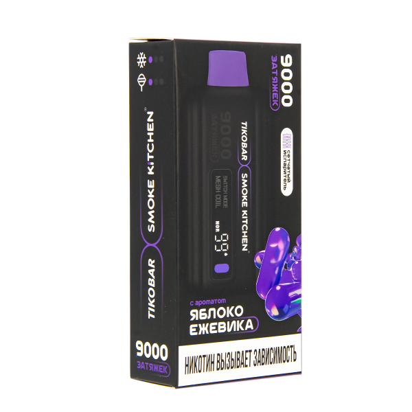 Электронка Tikobar X Smoke Kitchen Solo Яблоко Ежевика 9000 тяг в Уфе