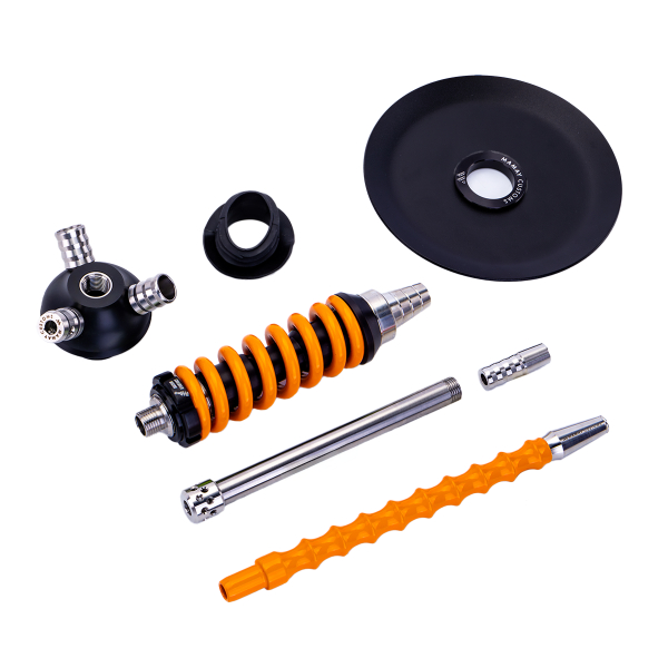 Кальян Mamay Customs Coilover Micro Чёрно Оранжевый в Уфе