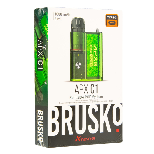 POD-система Brusko Apx C1 Зелёный Папоротник в Уфе