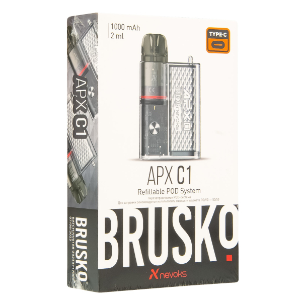 POD-система Brusko Apx C1 Серебристый Кристалл в Уфе