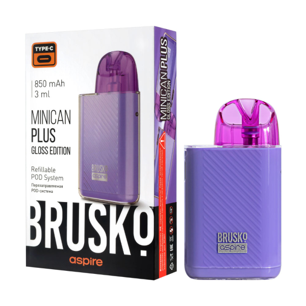 POD-система Brusko Minican Plus Gloss Edition Фиолетовый в Уфе