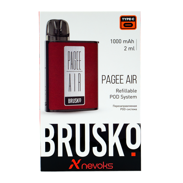 POD-система Brusko Pagee Air Crimson Red Красный в Уфе