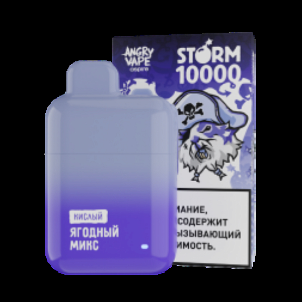 Электронка Angry Vape Storm  Ягодный Микс Кислый 10000 затяжек в Уфе