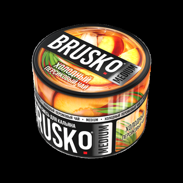 Бестабачная смесь Brusko Холодный Персиковый Чай Medium 50 грамм в Уфе