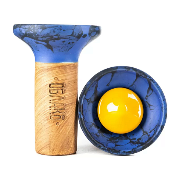 Чаша Облако Flow Yellow On Blue Black Marble в Уфе