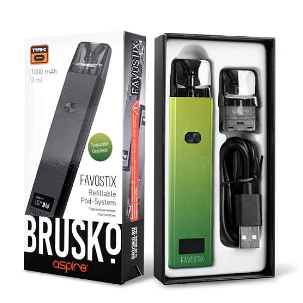 POD-система Brusko Favostix      Зеленый Градиент в Уфе