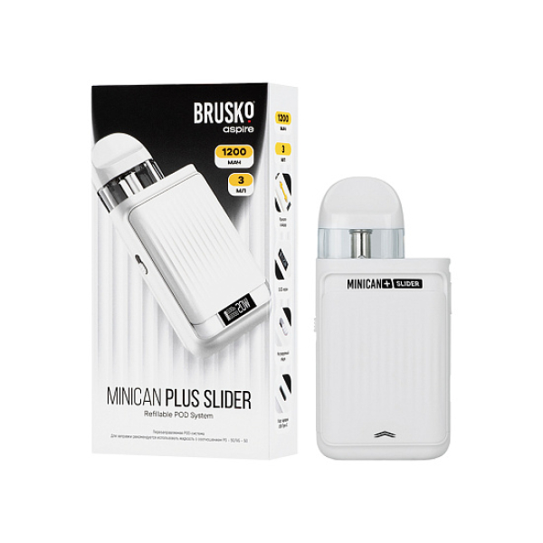 POD-система Brusko Minican      Plus Slider Белый в Уфе