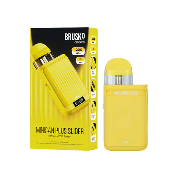 POD-система Brusko Minican      Plus Slider Жёлтый в Уфе
