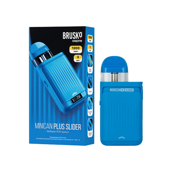 POD-система Brusko Minican      Plus Slider Синий в Уфе