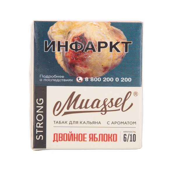 Табак Muassel Strong Двойное Яблоко 40 грамм в Уфе