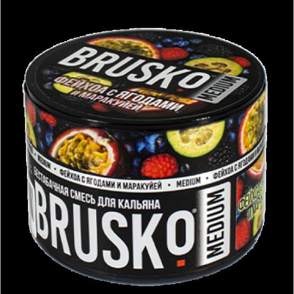 Бестабачная смесь Brusko Zero Фейхоа С Ягодами И Маракуйей 50 грамм в Уфе