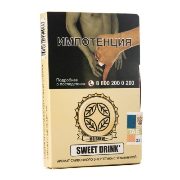 Табак Mr Brew Sweet Drink Аромат Сливочного Энергетика С Земляникой 25 грамм в Уфе