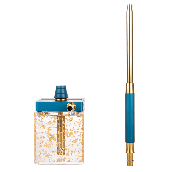Кальян Hoob Subatom Marine Blue X Gold | Cube Mini Gold в Уфе
