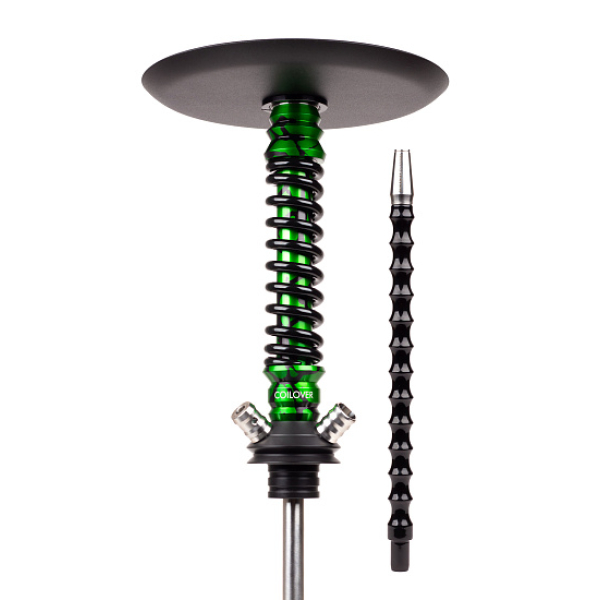 Кальян Mamay Customs Coilovers Mini Anod Green Splash Черный Глянец в Уфе